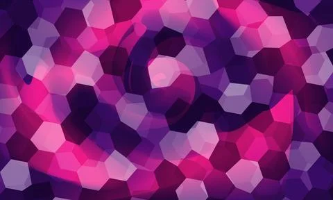 Pink, blue vector template in hexagonal style. Stock Illustration