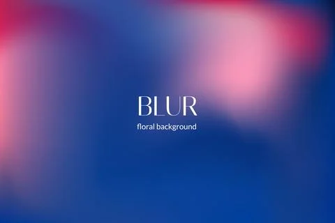 Pink blurred spots as floral shadow on blue windy background. Abstract ethereal Stock Illustration