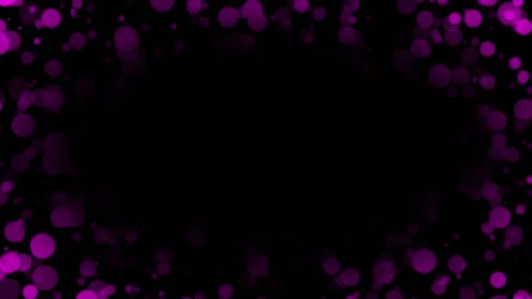 Pink bokeh particles frame with empty space on black background Stock Footage 307696909