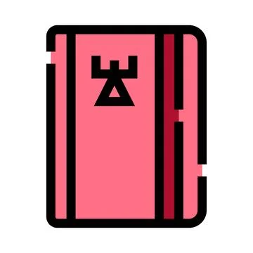 Pink book icon for learning and storytelling 스톡 일러스트