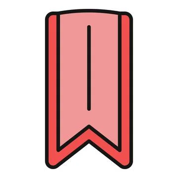 Pink bookmark tag icon saving favorite content 스톡 일러스트