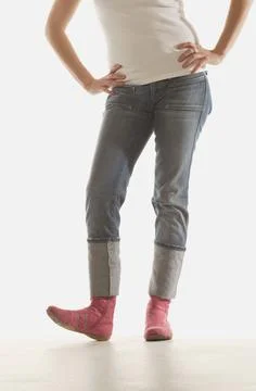 Pink Boots Foto stock