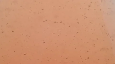 A pink bottle of cider. Bubbles Floating. Macro shot. Stock Footage 147344370