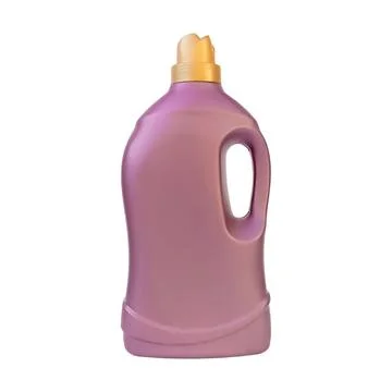 Pink bottle of liquid detergent on transparent background. Stock Photos