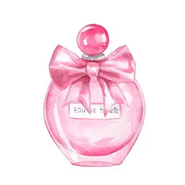 Pink bottle of perfume Stock Illustration