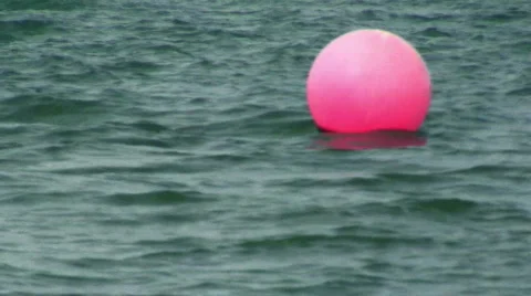 Pink bouy marker Stockbeeldmateriaal 445517