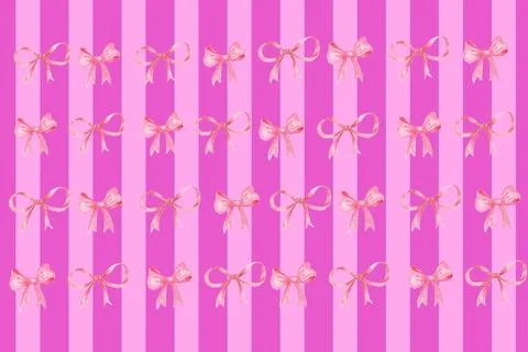 Pink Bow Background Stock Illustration