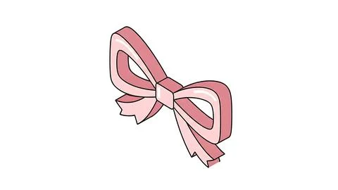 Pink bow decoration Stock Illustration