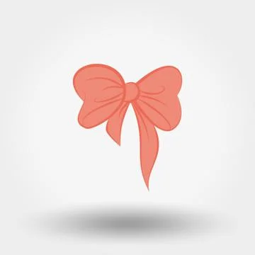 Pink bow Stock Illustration