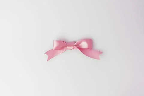 Pink bow isolated on white background Stock Photos