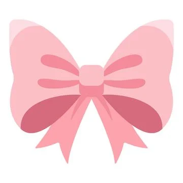 Pink bow with a ribbon texture, symbolizing gifts, celebrations, beauty,feminine Stock Illustration
