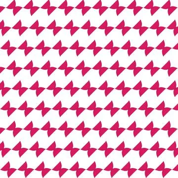 Pink bow tie pattern on white background Stock Illustration