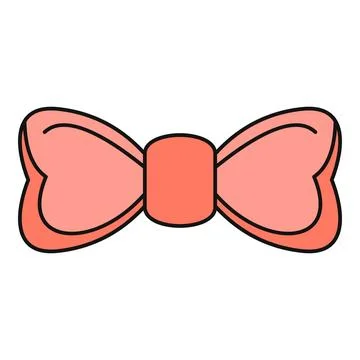 Pink bow tie vector illustration Stock Illustration