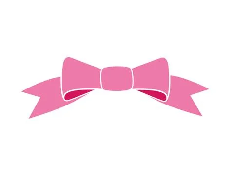 Pink Bow Vector Illustrazione stock