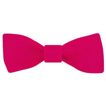 Pink bow on a white background Stock Illustration