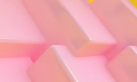 Pink box 3d abstract style background. Concept : poster, advertising ,cover d Stock Illustration