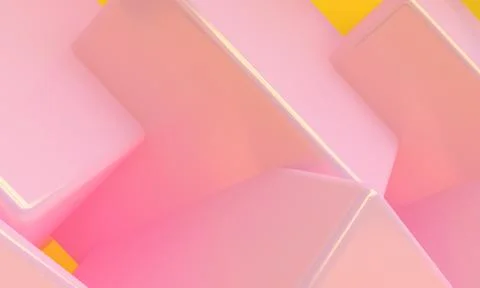 Pink box 3d abstract style background. Concept : poster, advertising ,cover d Stock Illustration