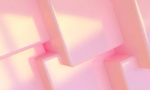 Pink box 3d abstract style background. Concept : poster, advertising ,cover d Stock Illustration