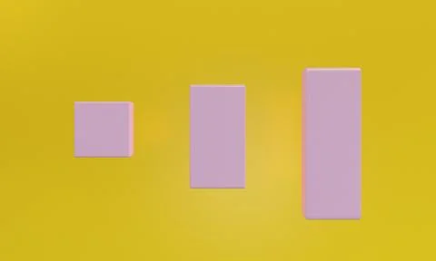 Pink box 3d abstract style background. Concept : poster, advertising ,cover d Stock Illustration