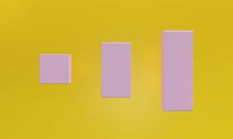 Pink box 3d abstract style background. Concept : poster, advertising ,cover d Stock Illustration