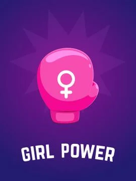 Pink Boxing Gloves on gradient background Stock Illustration