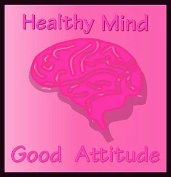 Pink brain Stock Illustration