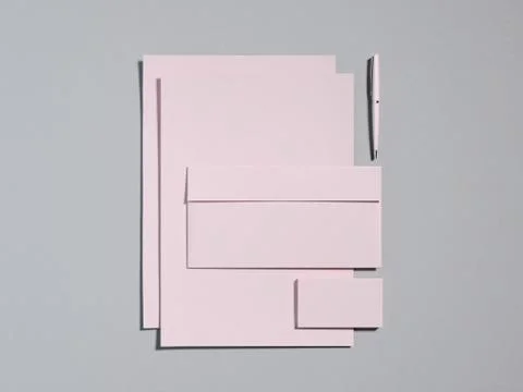 Pink branding mockup Stock Illustration