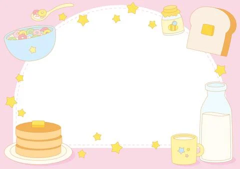 Pink breakfast party 2 Stock Illustration