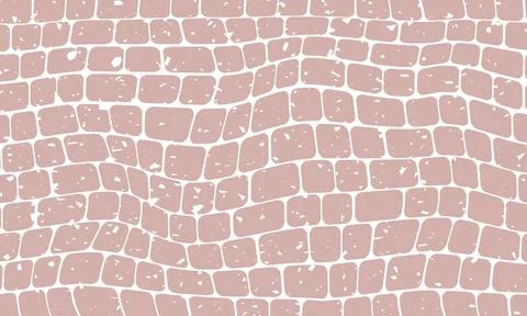 Pink brick wall background vector grunge texture Stock Illustration