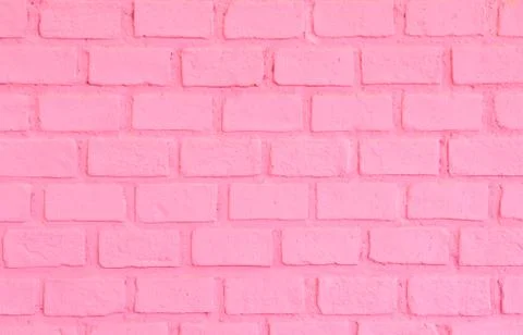 Pink brick wall Stockfoto's
