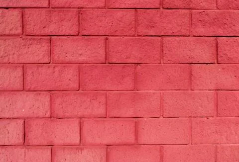 Pink Brick Wall. Stock Photos