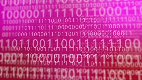 Pink bright electric binary code Stock Footage 113852497
