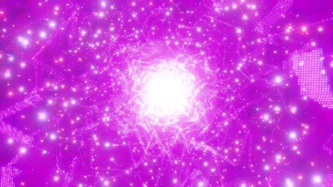 Pink bright glowing sci fi space particle galaxy Stock Footage 160535027