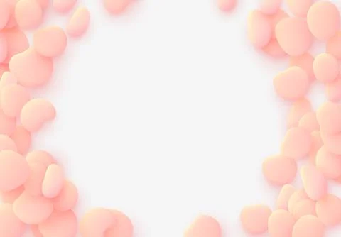 Pink Bright soft background. Design elements of the liquid rounded plastic sh Stock Illustration