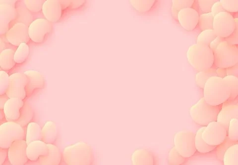Pink Bright soft background. Design elements of the liquid rounded plastic sh 스톡 일러스트