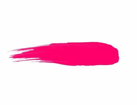 Pink brush isolated on white background for art design Stock Illustration