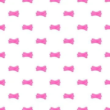 Pink bubblegum blobs repeating pattern cartoon illustration Stock Illustration