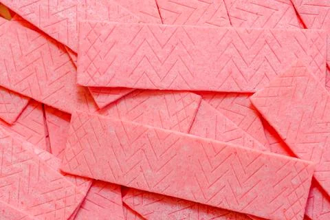 Pink Bubblegum Candy Strips Texture Macro Stock-Fotos