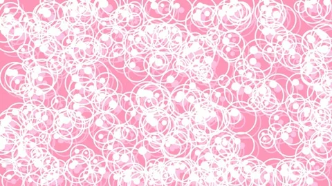 Pink Bubbles Background - Abstract Circles Pattern for Celebration and Fun Stock Footage 331441376