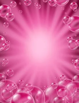 Pink bubbles concept 库存插图