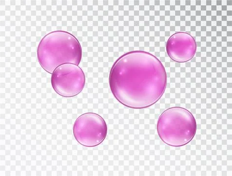 Pink bubbles Stock Illustration