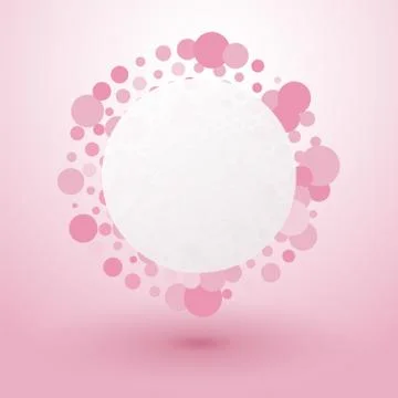 Pink bubbles with place for text Illustrazione stock