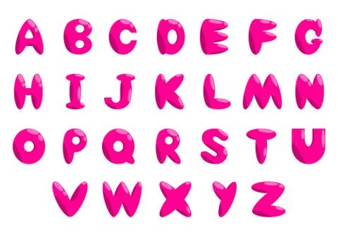 Pink buble font Stock Illustration