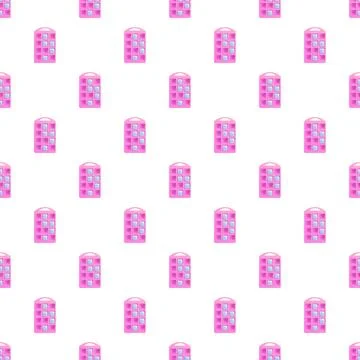 Pink building pattern creating a seamless background Illustrazione stock