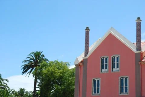 Pink building Stock Photos
