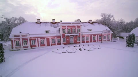 The pink building of Sagadi manor Stock Footage 59737327