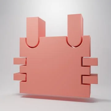 Pink Bulletproof vest for protection from bullets icon isolated on pink bac.. Stock Illustration