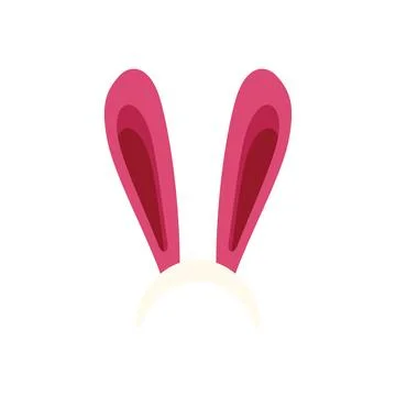 Pink bunny ears headband for easter holiday costume Stockillustratie