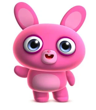 Pink bunny 스톡 일러스트