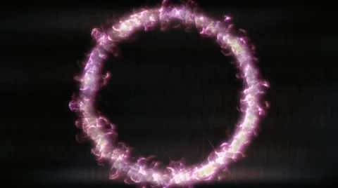 Pink Burning Circle Center Circular Motion 4K Overlay Stock Footage 304511321